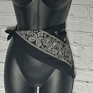 Black Paisley Bandana Scarf